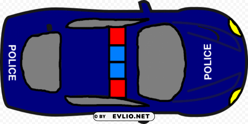 Police Car Top View S Free PNG Images With Transparent Backgrounds