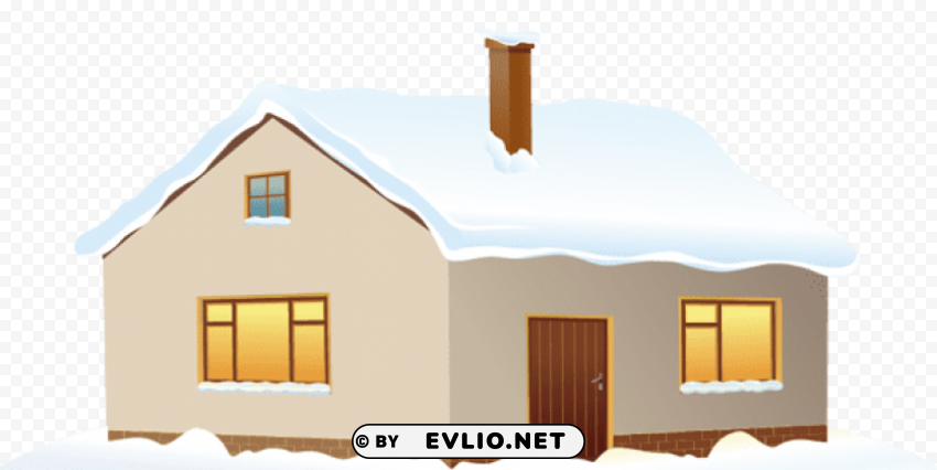 Winter House Transparent PNG Images For Printing