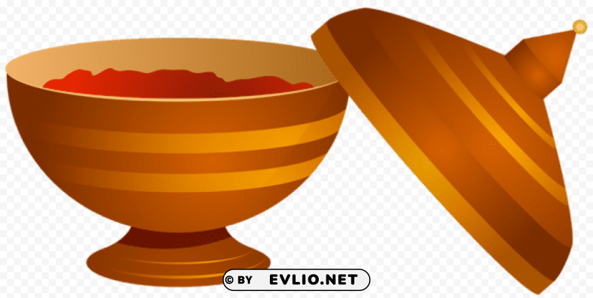 Indian Bowl ClearCut Background PNG Isolated Item