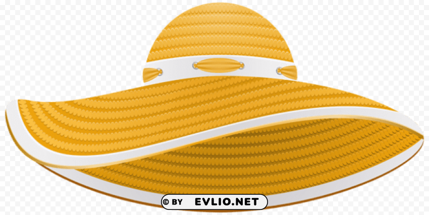 Yellow Summer Female Hat Transparent Clear PNG Pictures Package