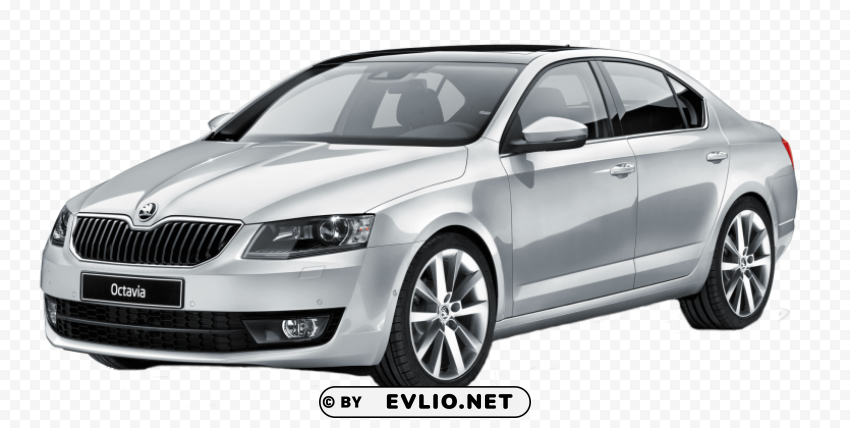 skoda octavia grey Isolated Character on Transparent PNG