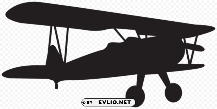 small plane silhouette Transparent PNG Isolated Illustrative Element
