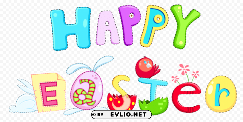  happy easterpicture Transparent Background Isolated PNG Design Element