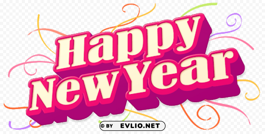 happy new year 3d text PNG images with no background assortment PNG transparent with Clear Background ID 5f1378d1