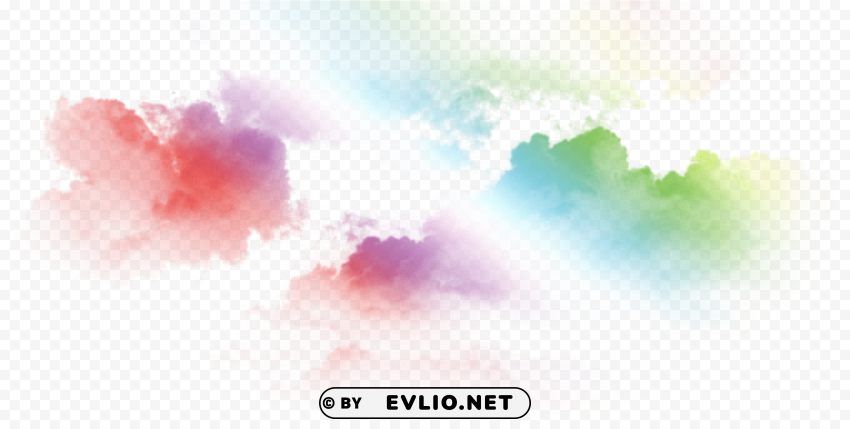 colored cloud Transparent PNG Isolated Artwork