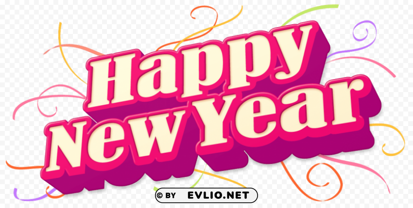 happy new year pic Isolated Object on Transparent Background in PNG
