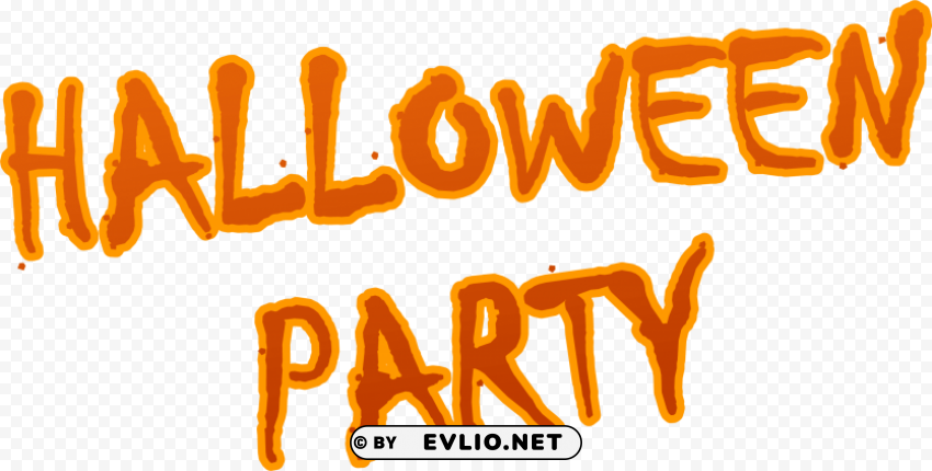Halloween Party Logo Transparent PNG Graphic With Isolated Object