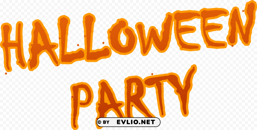 halloween party logo Transparent PNG Graphic with Isolated Object