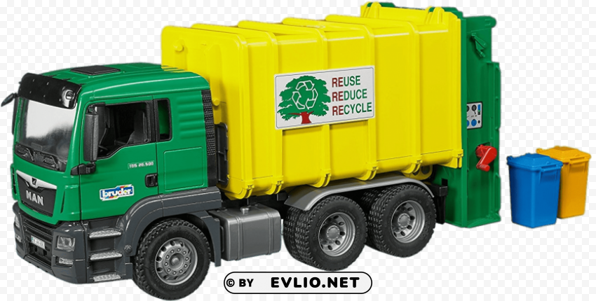 Man Garbage Truck And Containers PNG Transparency Images