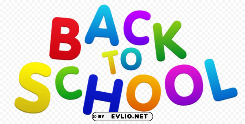 back to school colorful Transparent Background Isolation in PNG Image clipart png photo - 281f85c6