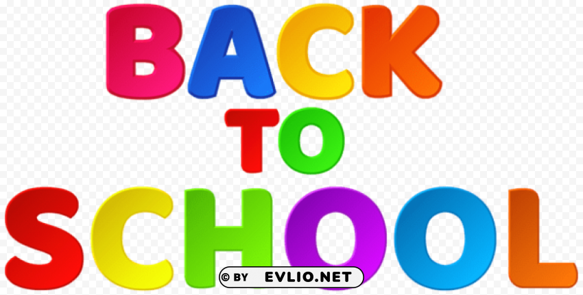 back to school text Transparent background PNG clipart