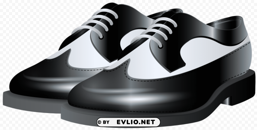 black and white shoes ng clip art Clean Background Isolated PNG Icon