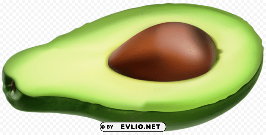 Half Avocado Transparent PNG Illustrations