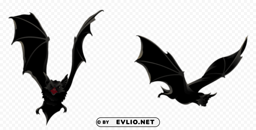 halloween bats PNG with Isolated Object