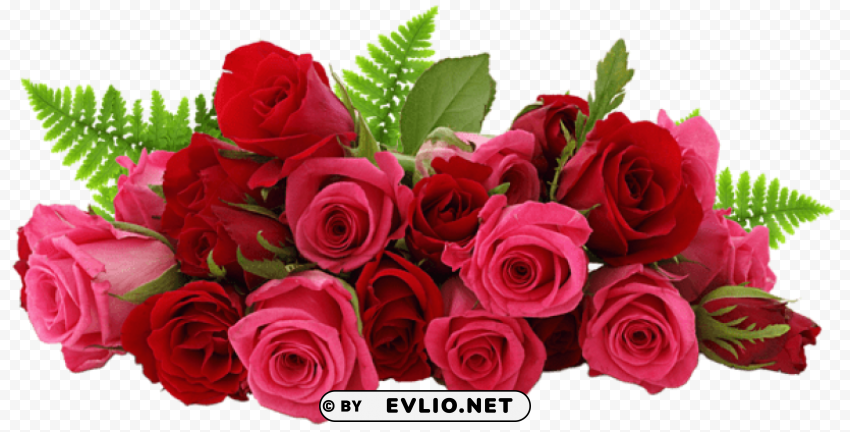 PNG image of red and pink roses Isolated Item on HighQuality PNG with a clear background - Image ID 84d37d24