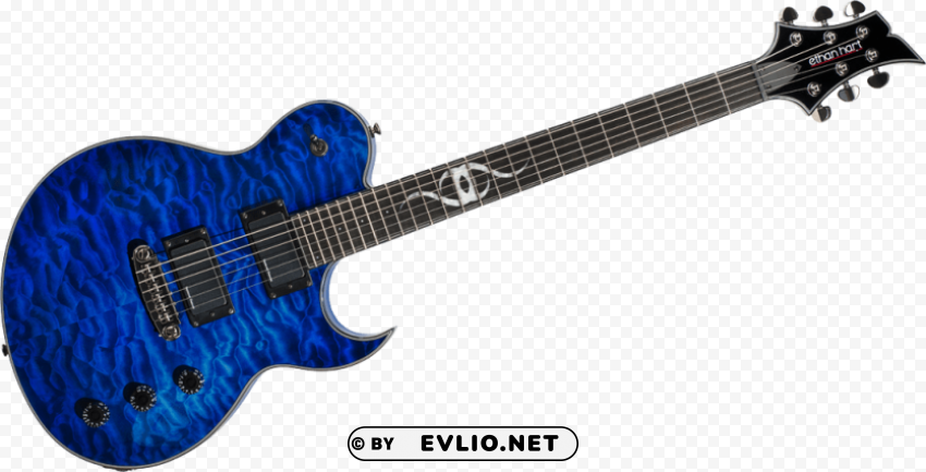 electric guitar blue Isolated Graphic with Clear Background PNG