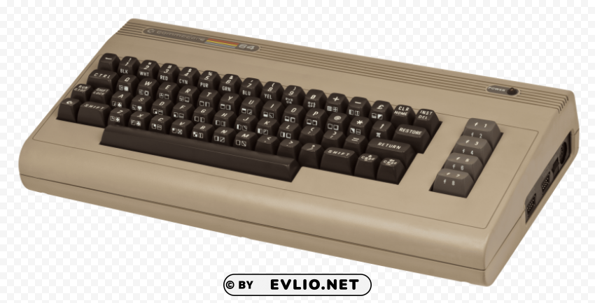 commodore 64 vintage computer Clear background PNG images comprehensive package
