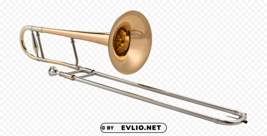 trombone Isolated Graphic on Transparent PNG