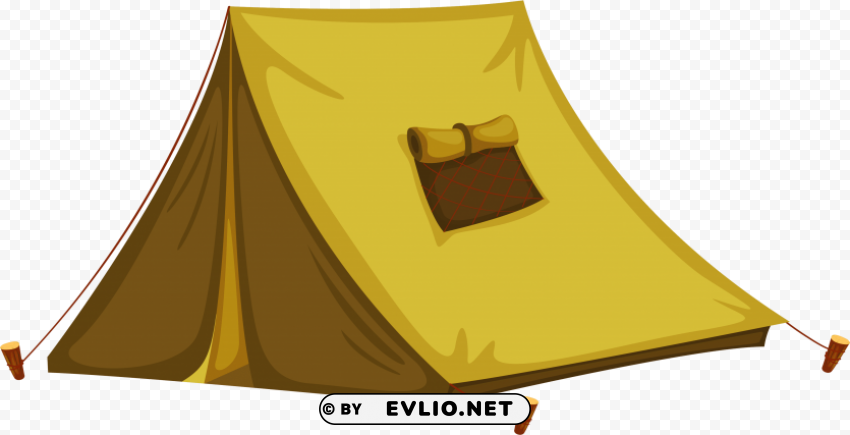 yellow tent PNG Image with Clear Background Isolated