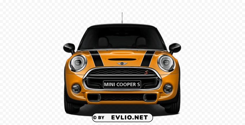 mini yellow front Transparent PNG images for digital art
