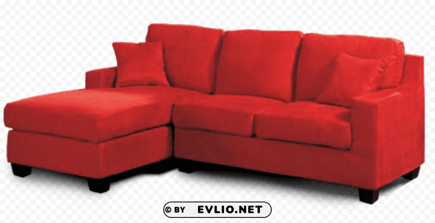 red sofa furniture Isolated Graphic Element in Transparent PNG