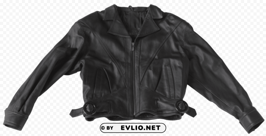 leather black ladies jacket Transparent PNG graphics complete archive