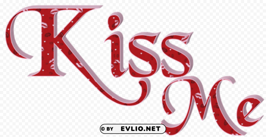 red and pink kiss me PNG files with no royalties