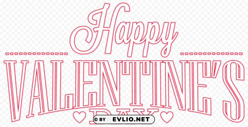 red and white happy valentine's day PNG transparent designs for projects