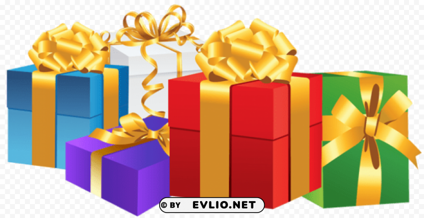 bunch of gift boxes PNG Graphic with Clear Isolation