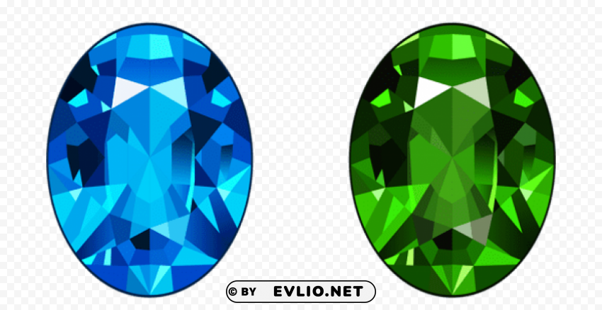  blue and green diamonds Alpha channel transparent PNG