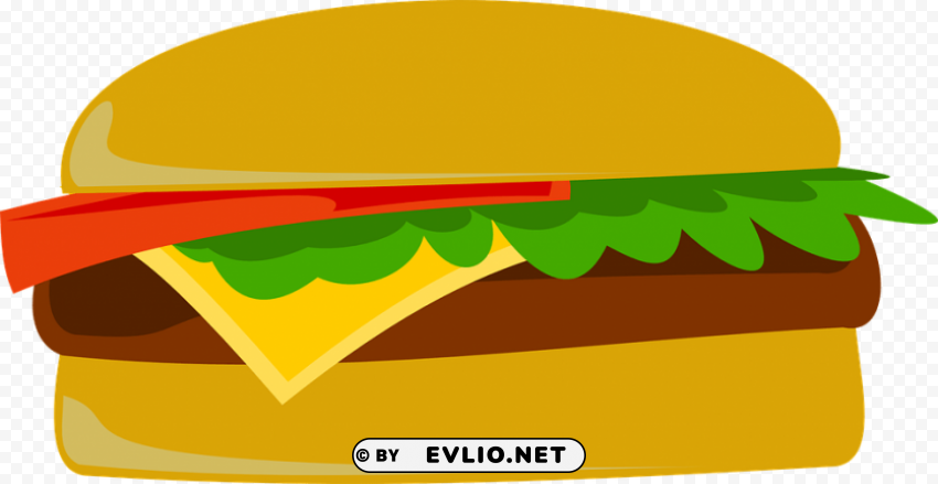 cartoonish hamburger Transparent Cutout PNG Graphic Isolation