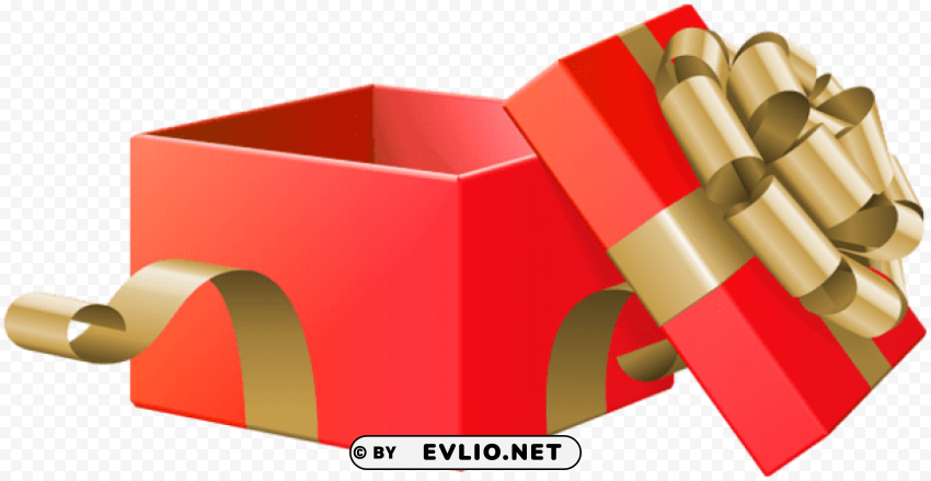 open gift box red transparent PNG images with high transparency clipart png photo - bc90d60a