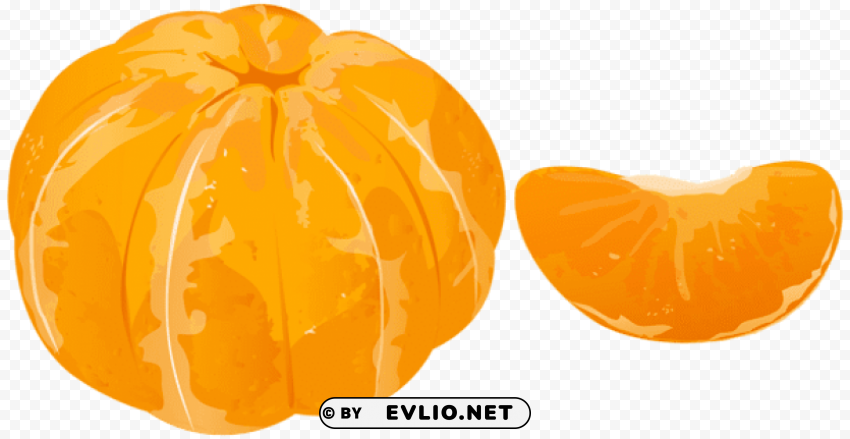 peeled mandarin PNG Graphic with Transparency Isolation