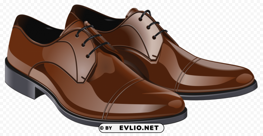brown men shoes PNG for digital design