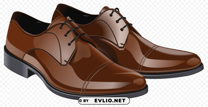 Brown Men Shoes PNG For Digital Design