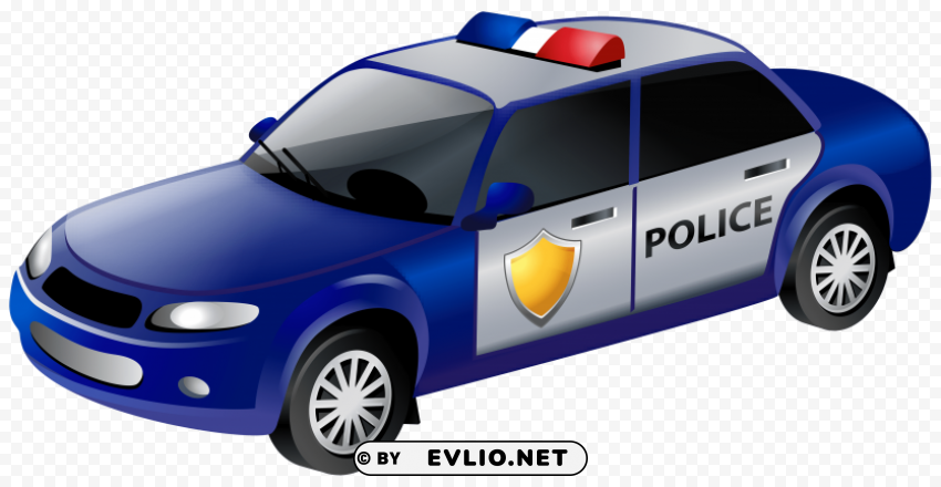 police car Transparent Background Isolated PNG Art