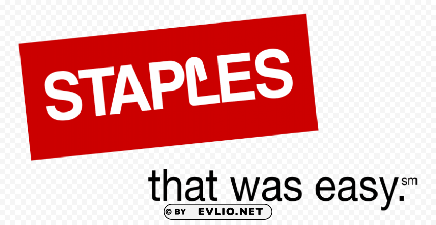 staples logo PNG with no background for free