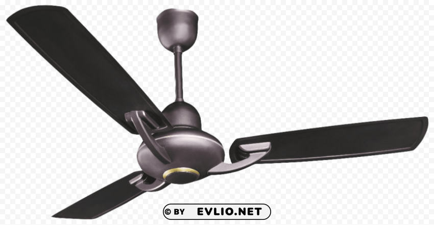 black ceiling fan PNG transparent graphics for projects