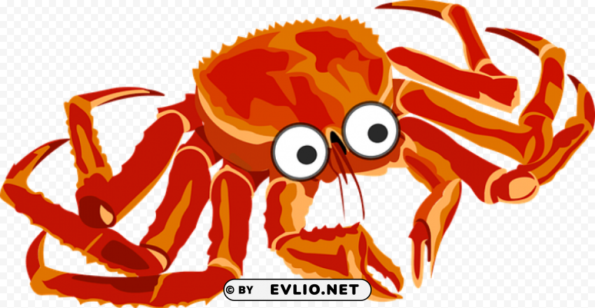 crab Isolated Artwork on Transparent PNG