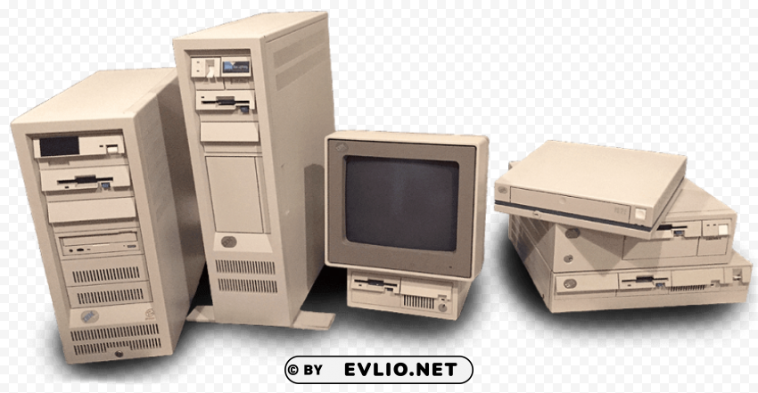 group of ibm vintage computers Clear background PNGs