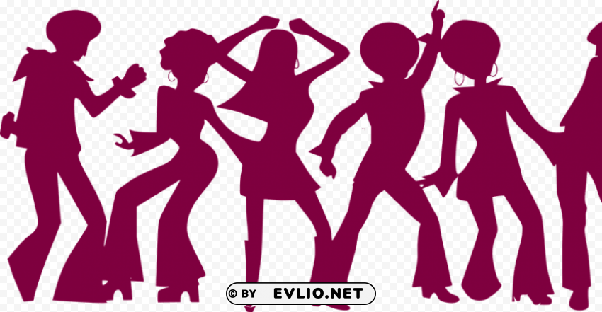 seventies dancers silhouette PNG for t-shirt designs