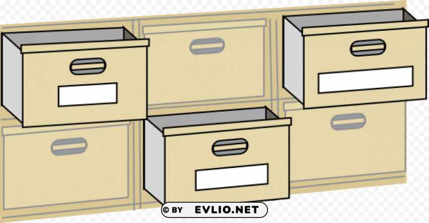 furniture file cabinet drawers Isolated PNG Graphic with Transparency