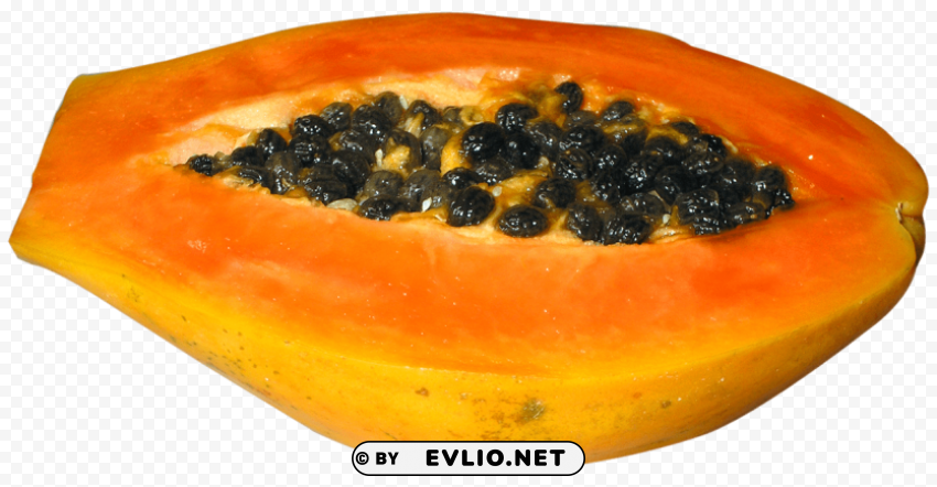 half cut papaya PNG pictures with alpha transparency