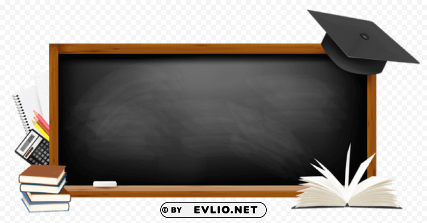 black school board Isolated Graphic with Clear Background PNG
