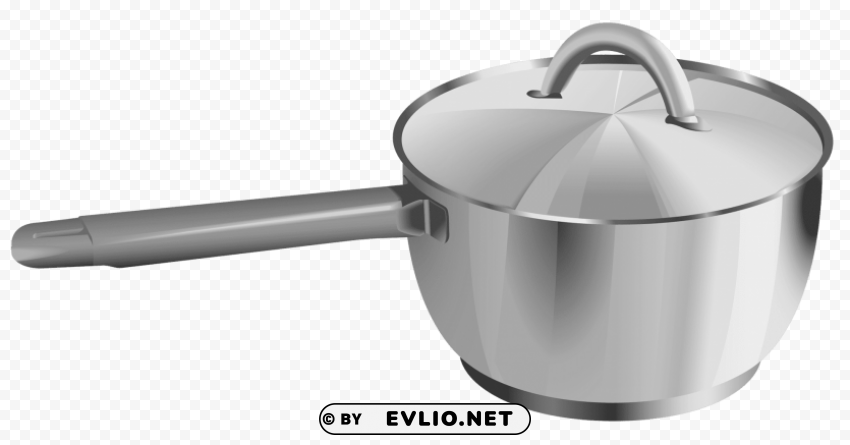 deep saute pan with lid Isolated Character with Clear Background PNG