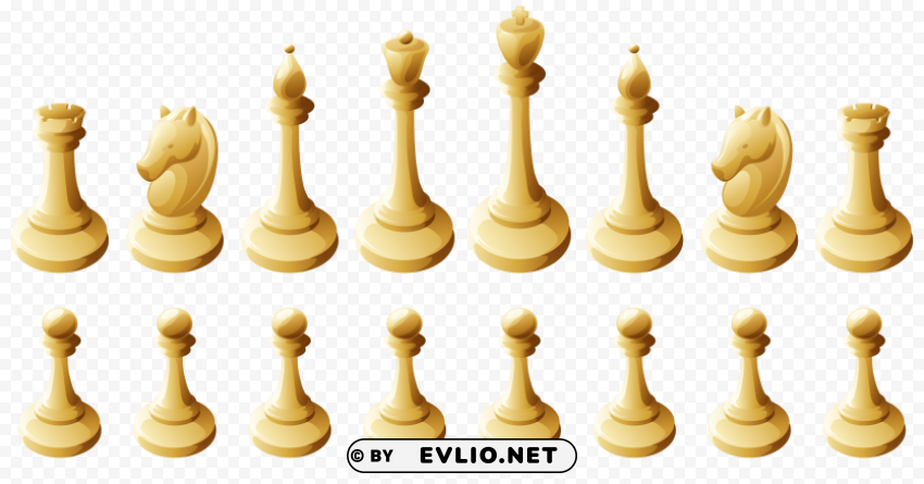 white chess pieces PNG for digital art