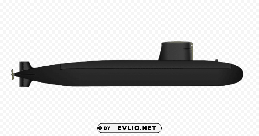black submarine Clear PNG image