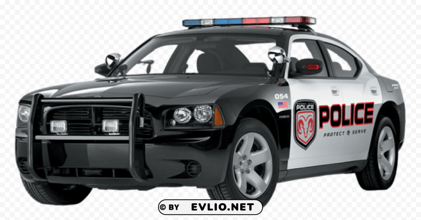 police car Transparent PNG Isolated Object with Detail