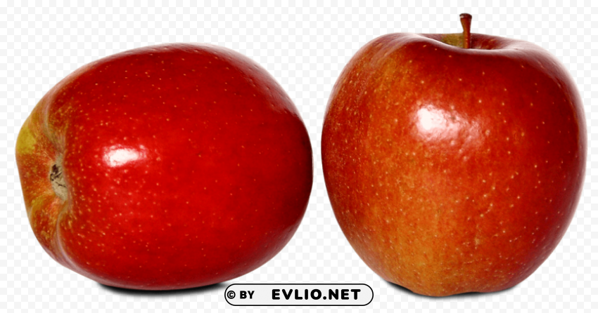 Two Red Ripe Apples PNG high quality