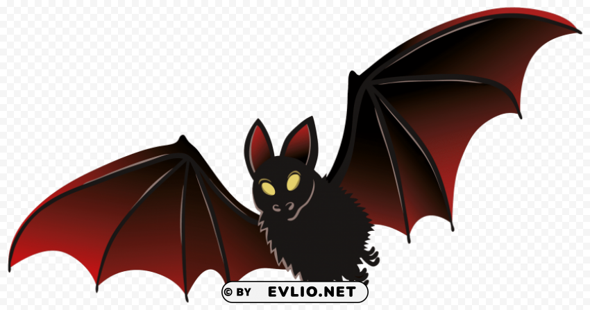 black red bat PNG transparent graphics bundle